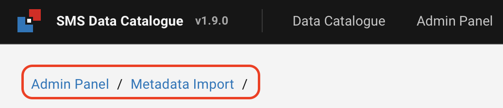 Breadcrumb navigation